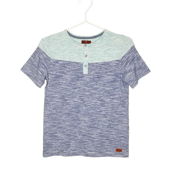 7 For All Mankind Other - 7 For All Mankind Blue Mint short sleeve Henley Tee Medium